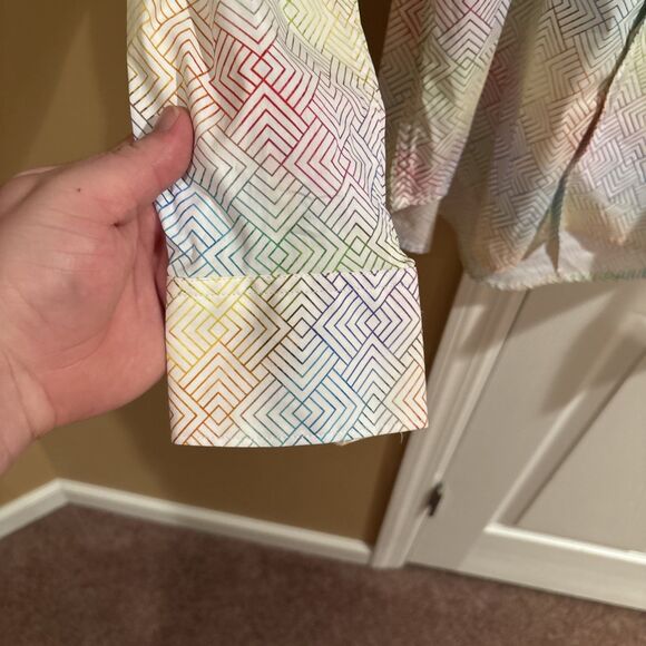 Robert Graham Men’s Large Brixton Button Up Long Sleeve Geometric Multicolor - Picture 7 of 10